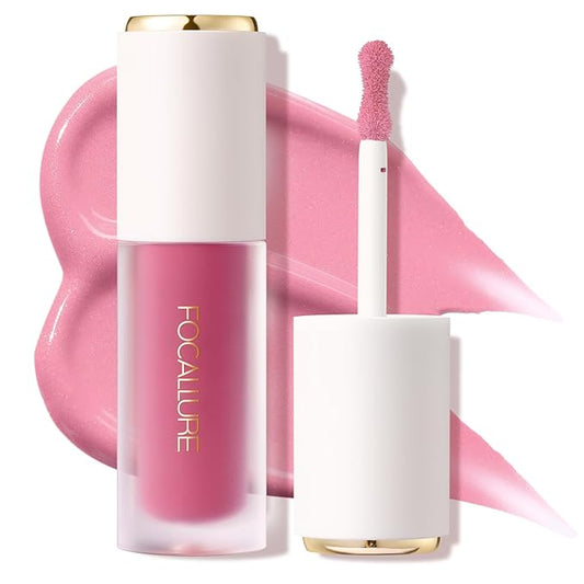 FOCALLURE Silky Cream Liquid Blush,Leaving a Matte Dewy Makeup Look,Easy to Apply and Create a Natural Flush,Long Lasting and Lightweight Cheek Blush Face Makeup,STAY HIGH-VivaGrace Women