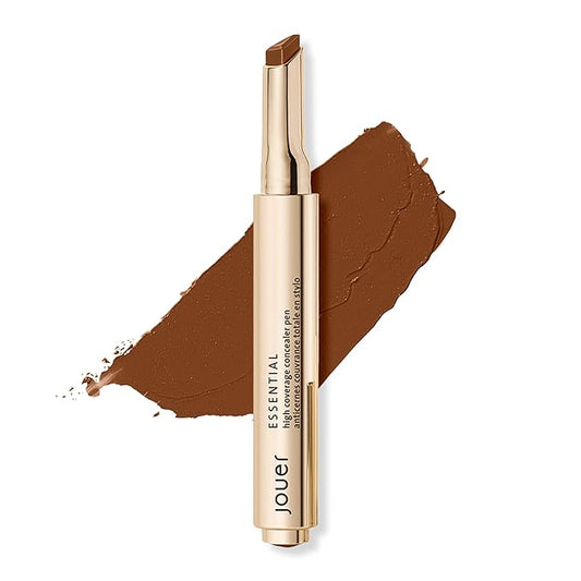 Jouer Essential High Coverage Concealer Pen - Under Eye Concealer for Dark Circles - Brightening Makeup for Eye Circles - Color Corrector Eye Primer with Hyaluronic Acid and Vitamin E-VivaGrace Women