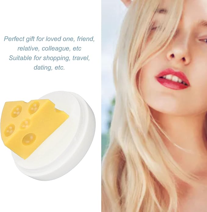 Cheese Shaped Lip Balm, Moisturizing Nourishing Repair Lip Balm, Hydrating Lip Balm for Chapped Cracked Lips 0.3oz(02)-VivaGrace Women