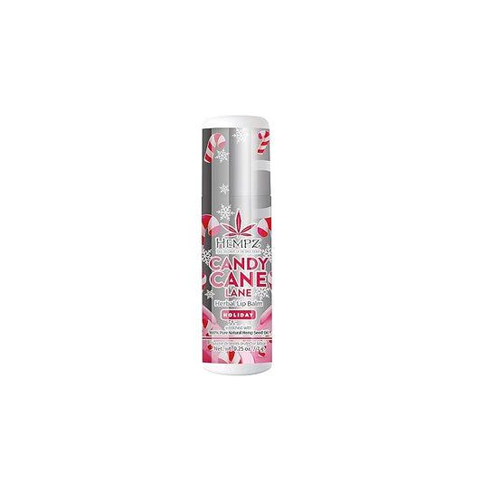 Hempz Limited Edition Candy Cane Lane Lip Balm (.25 Oz) – Holiday Scented Travel Sized Moisturizing Lip Balm for Women & Men, Chapstick Moisturizer for Combatting Dry or Very Dry Lips-VivaGrace Women