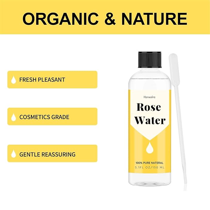5.1 fl oz Rose Hydrosol for Face Hydrating Mist Hydration, 100% Pure Rose Water, Cleanses & Softens Skin, Promotes Healthy Skin Cell, Suitable for All Skin Types-VivaGrace Women