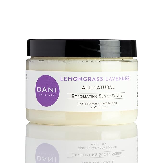 Naturals Sugar Scrub - Exfoliating Lemongrass Lavender with organic cane sugar and shea butter gently exfoliates and hydrates, leaving skin smooth and refreshed. 14 oz-VivaGrace Women