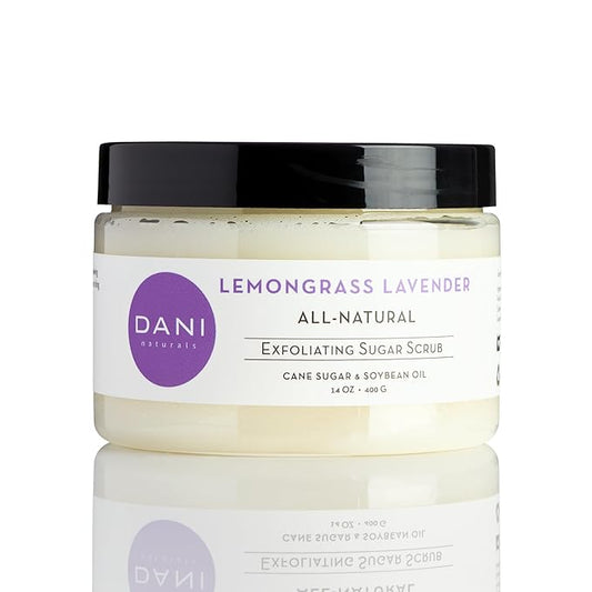 Naturals Sugar Scrub - Exfoliating Lemongrass Lavender with organic cane sugar and shea butter gently exfoliates and hydrates, leaving skin smooth and refreshed. 14 oz-VivaGrace Women