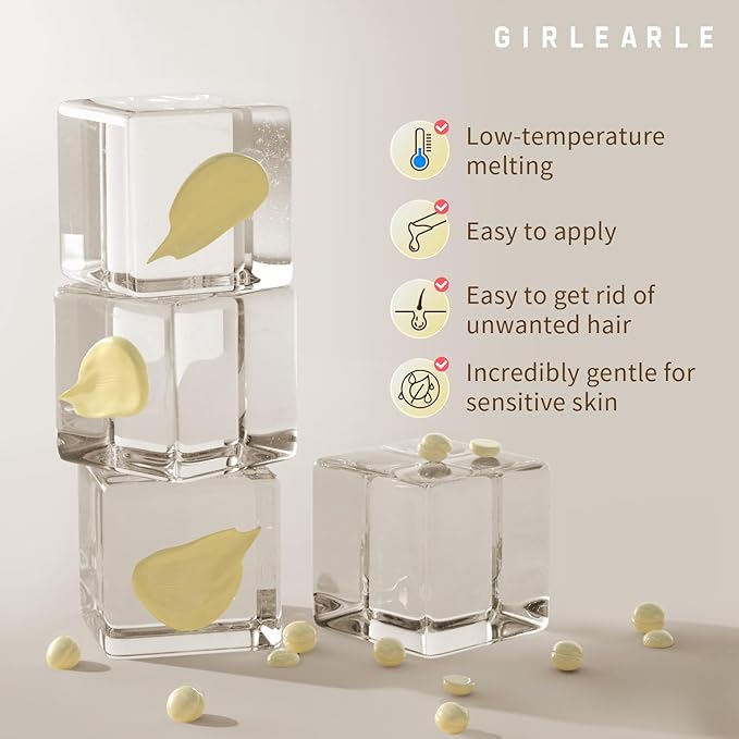 Hard Wax Beads, 1lb Wax Beans for Hair Removal, Hard Wax for Sensitive Skin at Home, Wax Refill Perfect for Eyebrow, Facial, Brazilian Bikini, Legs and Full Body for Women and Men (Cream)-VivaGrace Women