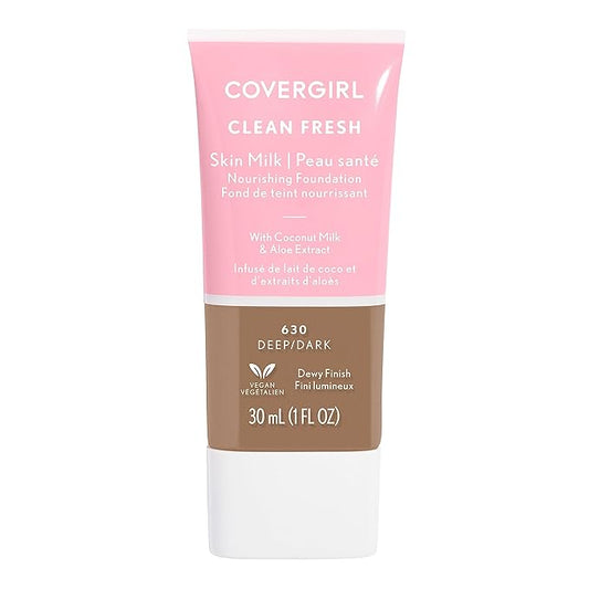 COVERGIRL, Clean Fresh Skin Milk Foundation, Deep/Dark, 1 Count (packaging may vary)-VivaGrace Women