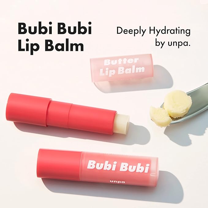 UNPA BubiBubi Vegan Lip Balm | Korean Lip Balm for Dry Cracked Lips | Lip Moisturizer for Very Dry Lips | Lip Repair Overnight Hydrating Lip Balm for Girls | Organic Chapstick Korean Lip Care Products-VivaGrace Women