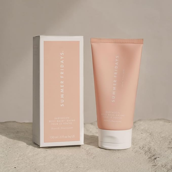 Summer Fridays Babymoon Belly Balm - Nourishing Balm + Body Moisturizer Enriched with Calendula Oil + Vitamin E to Help Reduce the Appearance of Stretch Marks and Dry Skin (5 Fl Oz)-VivaGrace Women