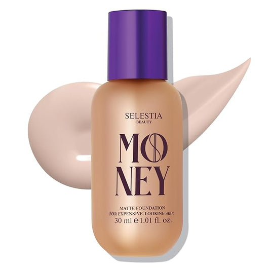 Matte Foundation Money - Long-Lasting Makeup Foundation with Flawless & Buildable Coverage - Liquid Foundation for All Skin Types (Ivory)-VivaGrace Women