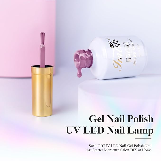 Imtiti Gel Nail Polish, 1 Pcs 15ml Red Rose wood Color Gel Polish Soak Off Nail Art Manicure Salon DIY Nail Lamp Gel Nail Design Decoration at Home Gift for Women, 0.5 Fluid Ounces