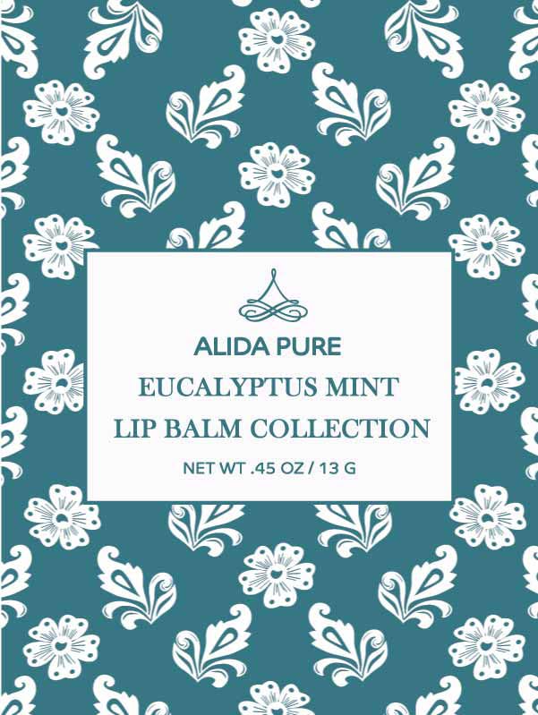 ALIDA PURE Eucalyptus Mint Lip Balm Collection, Vegan, Lip Balm, Beeswax Free, with Avocado Oil, Organic Jojoba Oil, and Vitamin E, Natural Moisturizer for Dry, Chapped Lips, 3 Tube Set-VivaGrace Women