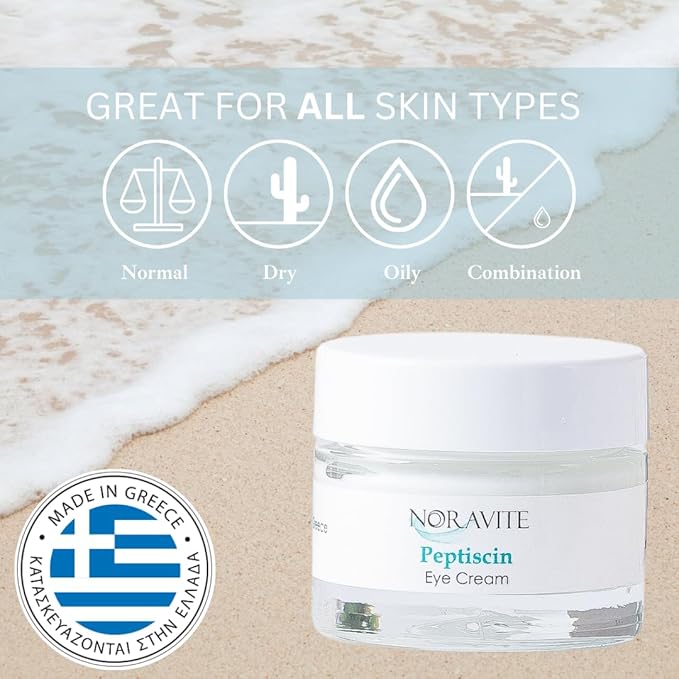 PeptiScin - Peptide Eye Cream with Hyaluronic Acid and Escin | Rich Moisturizing Dark Circle Eye Cream | Brightens and Tones - 1.35 Ounce-VivaGrace Women