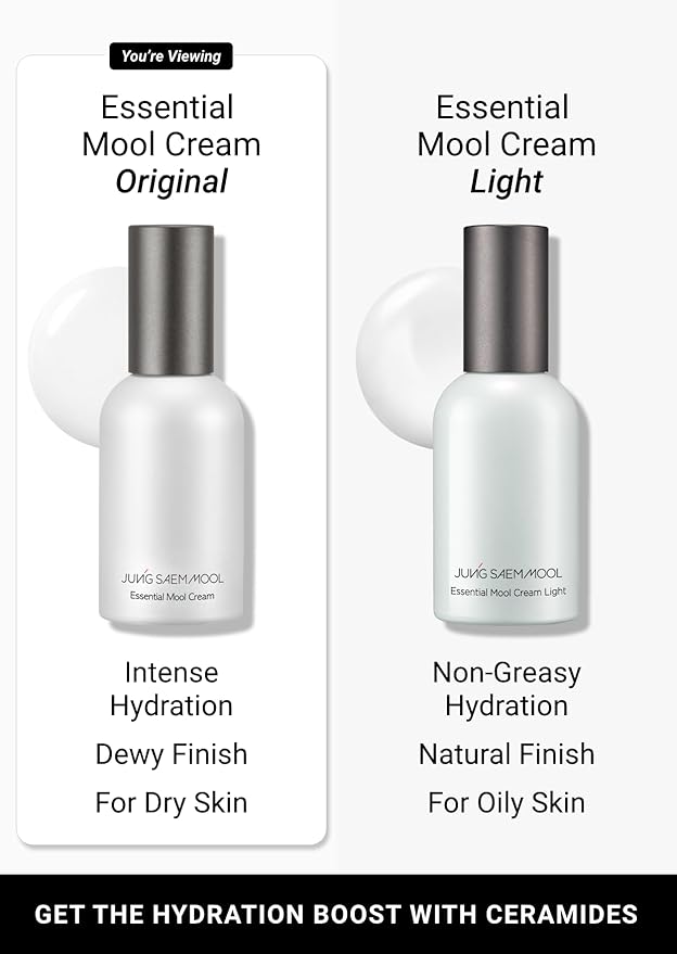JUNG SAEM MOOL Essential Mool Cream 1.7 Fl Oz, Lightweight Watery Face Cream with Ceramide and Panthenol for Deep Hydration and Radiant Skin, Skin Barrier Support, Korean Foundation Makeup Prep-VivaGrace Women
