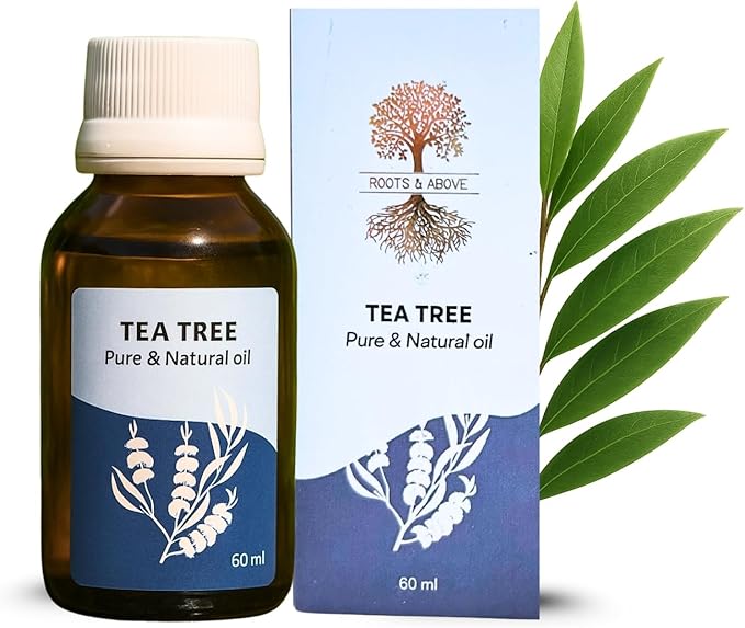 Roots & Above Tea Tree Essential Oil 2.02 Oz/60ml Pure Natural Oils for Skin, Face, Hair, Diffusers, Massage, Soap & Candle Making Scent-VivaGrace Women