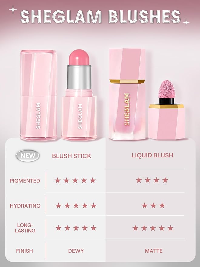 SHEGLAM Buttery Bliss Blush Stick Cream Milk Makeup Blush-Love Cake-VivaGrace Women