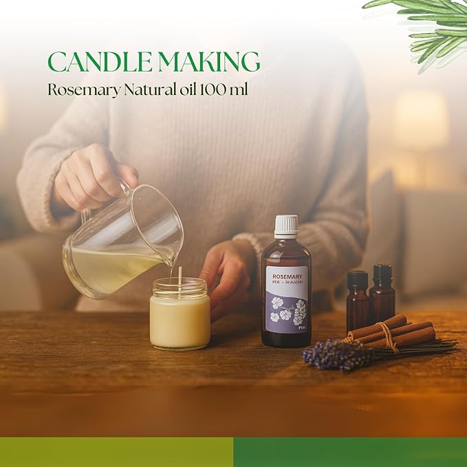 Roots & Above Pure Natural Rosemary Essential Oil 3.38 fl oz/100 ml for Diffuser, Face, Skin Care, Hair, Aroma, Massage, Candle & Soap Making Fragrance DIY use-VivaGrace Women