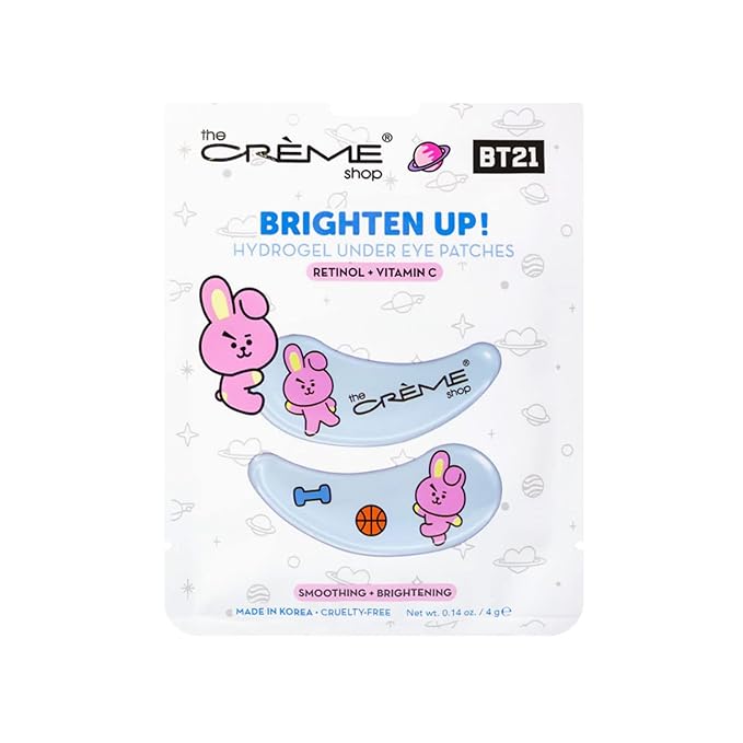 Shop BT21: Brighten Up COOKY Hydrogel Under Eye Patches Smoothing & Firming UEPC7352 Dark Circles + Free Zipper Bag-VivaGrace Women