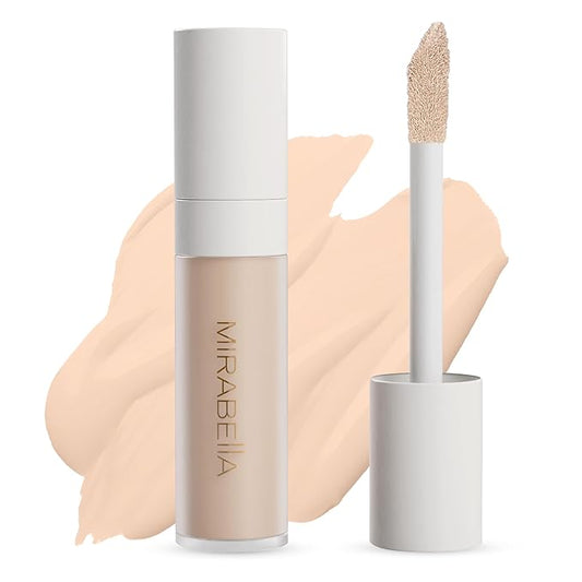 Mirabella Invincible For All Perfecting Under Eye Concealer Full Coverage - Hydrating Makeup Concealer for Dark Circles, Fine Lines & Wrinkles w/Hyaluronic Acid - Porcelain P10-VivaGrace Women