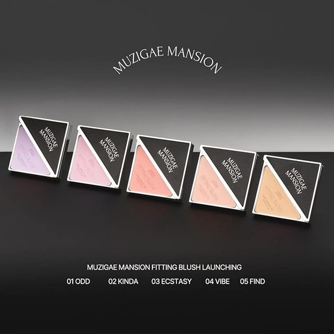 MUZIGAE MANSION FITTING BLUSH Vegan Powder Lightweight, Smooth, Blendable, Face Enhancing Makeup Color (Find)-VivaGrace Women