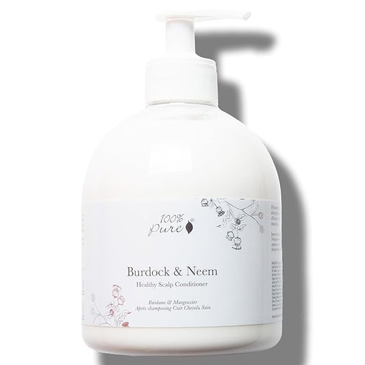 100% PURE Healthy Scalp Conditioner Purifying Burdock & Neem for Dry Damaged Hair Replenishing Itchy Flaky Scalp Hydration for Women & Men - 16 Fl Oz-VivaGrace Women