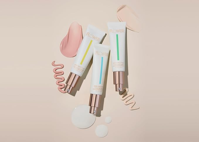 FLOWER BEAUTY By Drew Barrymore Skin Smoothie Hydro Pop Makeup Primer - Hydrating + Cooling - Lightweight feel + Absorbs Quickly - Grips Makeup for Long Lasting wear + Moisturizing - For All Skin Types-VivaGrace Women