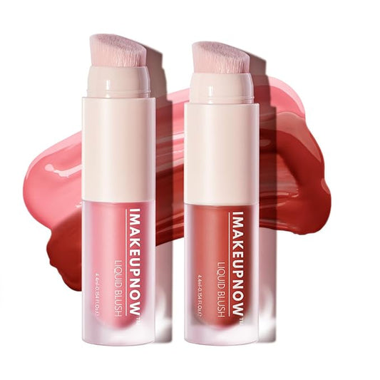 Liquid Cream Blush Stick Makeup for Cheeks | Build-in Brush - Application & Blending in One #L002 + #L003-VivaGrace Women