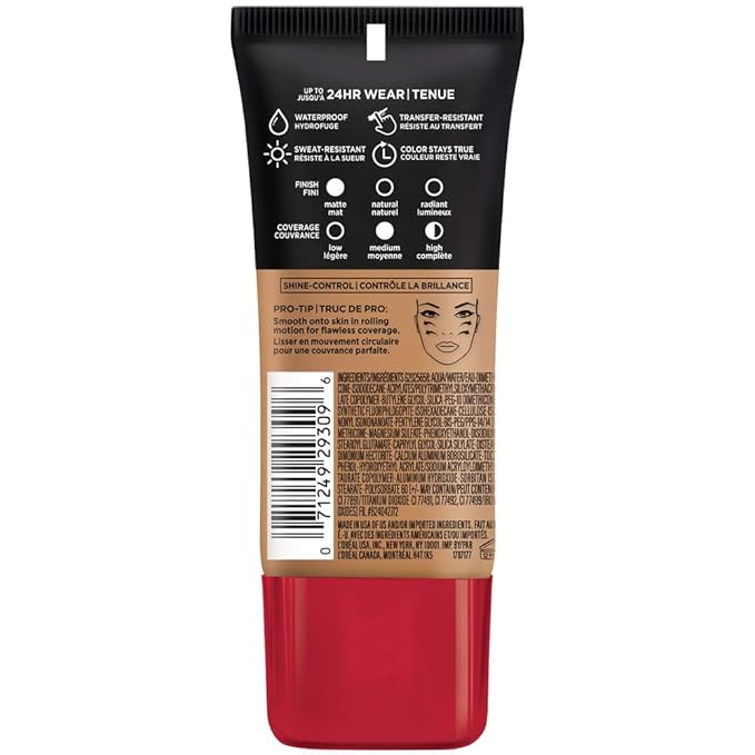 L'Oreal Paris Cosmetics Makeup Infallible Pro-Matte Liquid Longwear Foundation, Créme Café, 1 fl oz.-VivaGrace Women