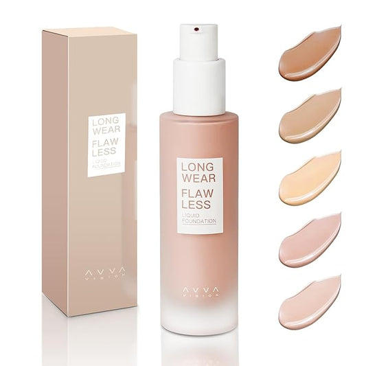 Liquid Foundation Makeup Natural True Skin Tone Full Coverage Concealer Flawless Complexion Blendable Longwear, 102, 1 fl. oz.-VivaGrace Women