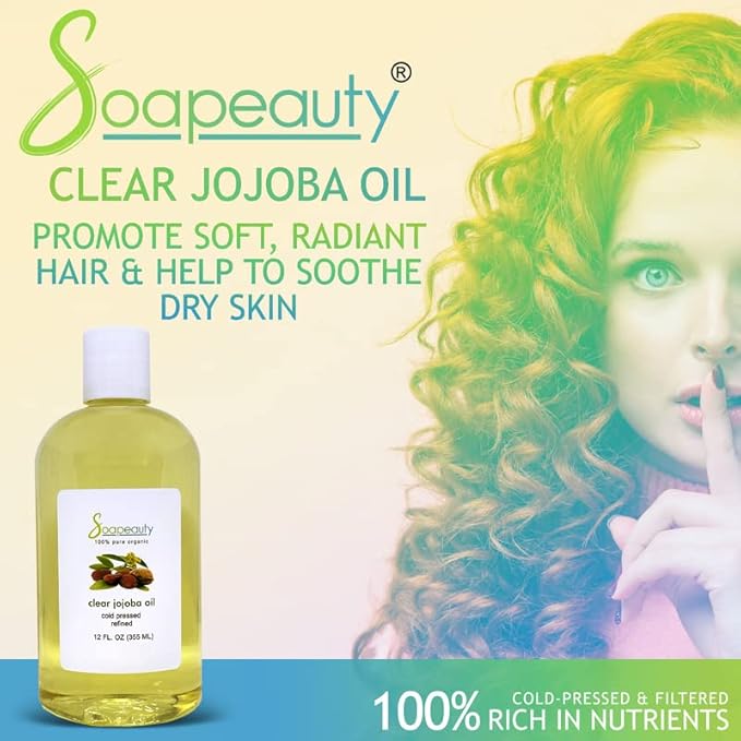 Soapeauty Clear Jojoba Oil | 100% Pure & Natural | Refined, Cold Pressed, Hexane Free | Moisturizing Oil for Skin, Face, Hair & Nails | 4 fl oz-VivaGrace Women