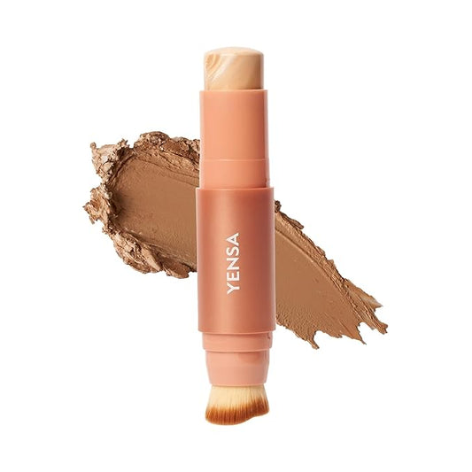 YENSA Super Serum Silk Foundation Stick - Full Coverage Foundation, Contour, Concealer, Bronzer All-In-One 100 mL / 3.5 oz (Tan 1)-VivaGrace Women