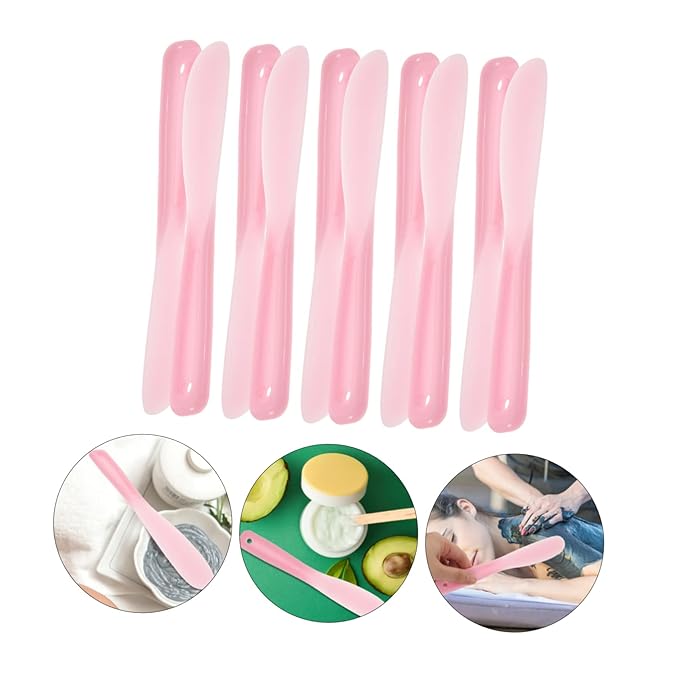 10pcs Tool Stick Makeup Spatula Cosmetic Plate Mixer Cosmetic Mixer Silicone Stirring Tools Beauty Spatula Makeup Plate Spatula Makeup Mixing Tool Makeup Mixer Tool-VivaGrace Women