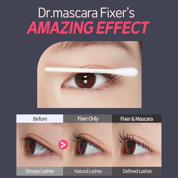 ETUDE Dr. Mascara Fixer #01 Natural | Long-Lasting Smudge-Proof Mascara Fixer with Care Effect | Eyelash Primer | Korean Makeup, Kbeuaty, Perfect for Gift