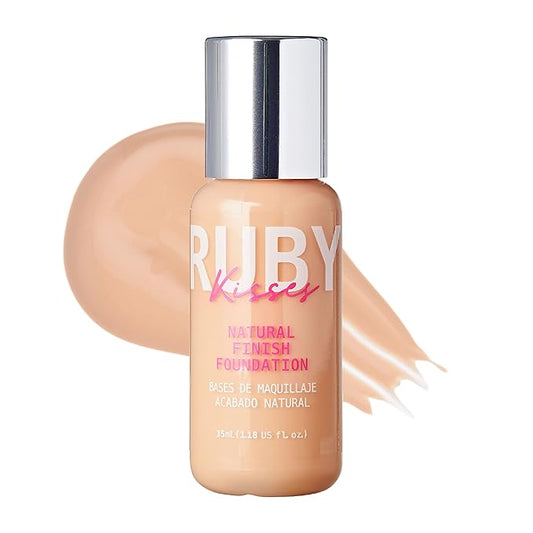Ruby Kisses Liquid Foundation Medium Coverage, Lightweight, Natural Finish, Face Makeup for All Skin Type, Korean Makeup (Classic Ivory)-VivaGrace Women