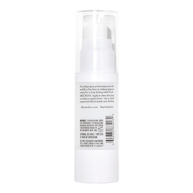 e.l.f. Mineral Infused Face Primer, Primer For A Smooth Foundation Base, Fills In Fine Lines & Refines Complexion, Vegan & Cruelty-free, Large-VivaGrace Women