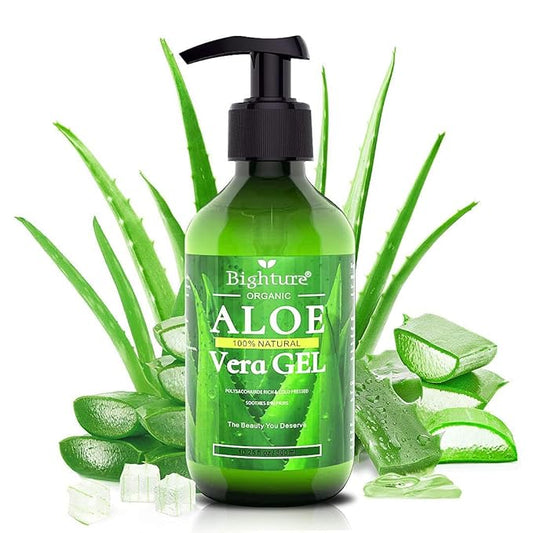 Aloe Vera Gel, 100% Aloe Vera Organic from Freshly Cut Aloe Leaves, Skin Care for Deeply & Rapidly Soothing, Firming, After Shave, Sunburn Relieve, etc-VivaGrace Women