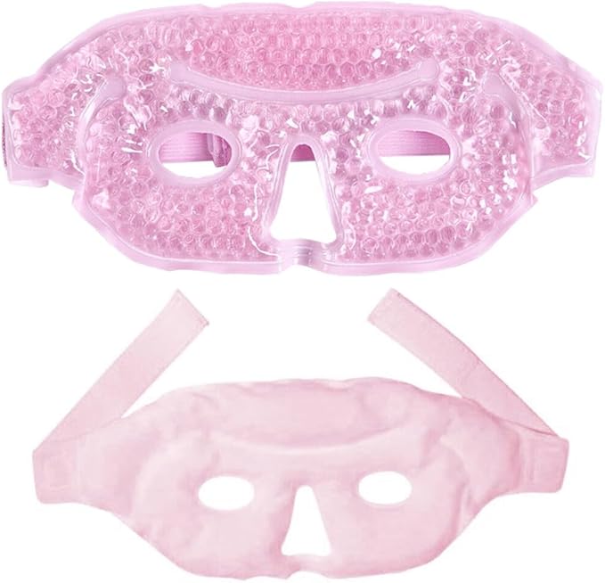 Reusable Gel Eye Mask, Cooling Eye Mask Reusable Small Ice Pack Under Eye Patches, Eye Hot Cold Treatment Pack for Redness, Pain Relief and Eye Relax, Pink,1 Pack-VivaGrace Women