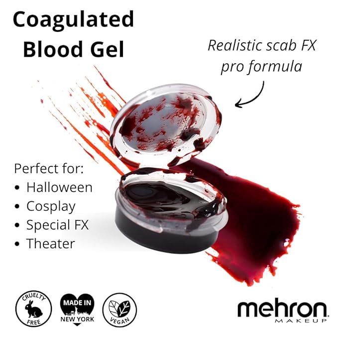 Mehron Makeup Coagulated Blood | Fake Blood | SFX Makeup for Halloween | 0.5 oz (14 g)-VivaGrace Women