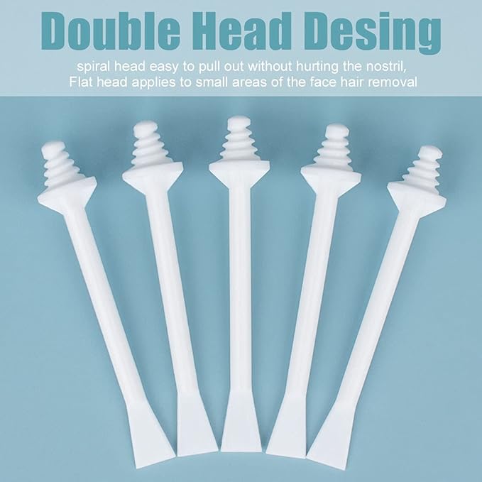 Plastic Wax Applicator Sticks and Disposable Spatulas - 50 Pieces for Nostril Cleaning, Nose Hair Removal, and Waxing-VivaGrace Women