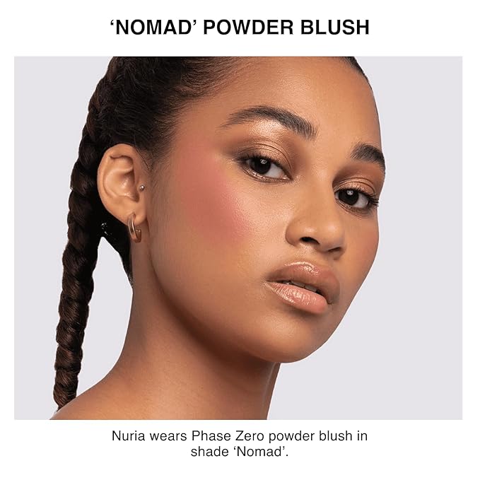 Makeup Powder Blusher - "Nomad" - 4g / 0.141 oz - Full Coverage, Natural Blush - Soft, Buildable Pink, Coral, Peach & Golden Hues - Matte & Shimmering Shades Gives Cheeks a Radiant Glow-VivaGrace Women