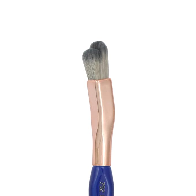 Bdellium Tools Professional Makeup Brush - Golden Triangle 792 Eye Double Dome Blender - With All Vegan and Soft Synthetic Fibers, For Effortless Application and Blending (Blue, 1pc)-VivaGrace Women