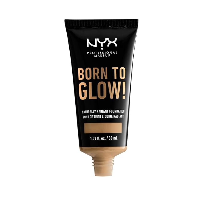 NYX PROFESSIONAL MAKEUP Born To Glow Naturally Radiant Foundation, Medium Coverage - Beige-VivaGrace Women
