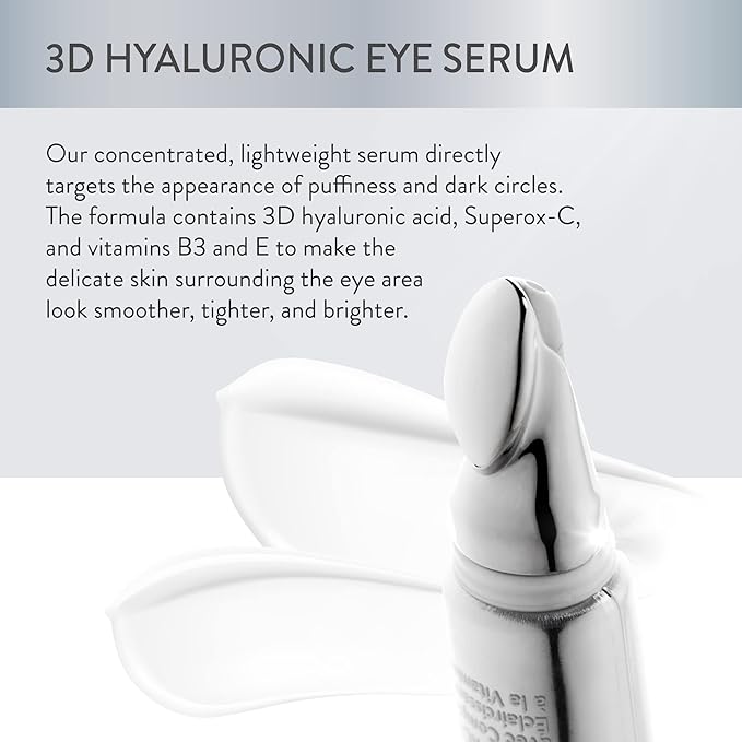 Lancer Skincare 3D Hyaluronic Eye Serum with Vitamin C Brightening Complex, Anti-Aging Eye Cream, 0.5 Fluid Ounces-VivaGrace Women