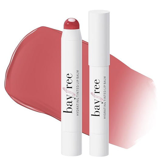 Tinted Lip Balm Plumper, Glossy, Pump Lips, Lightweight, Moisturize & Tint with Jojoba Seed Oil, Vegan Lip Balm Lip Care Present, Tang Peony-VivaGrace Women