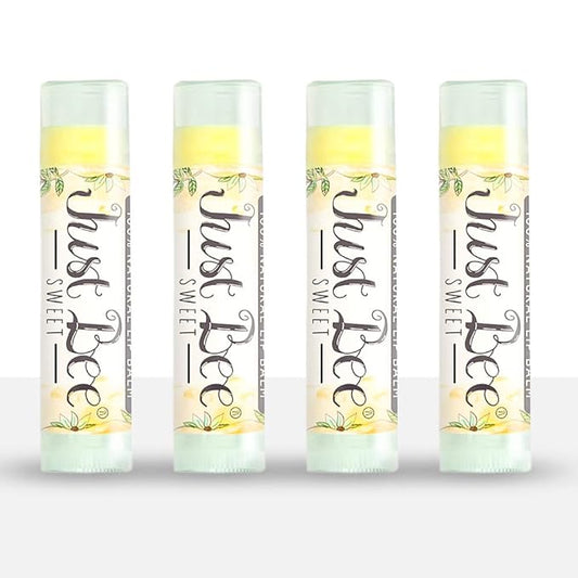 100% Natural Beeswax Lip Balm with Organic Oils (Sweet Honey, 4 pack)-VivaGrace Women