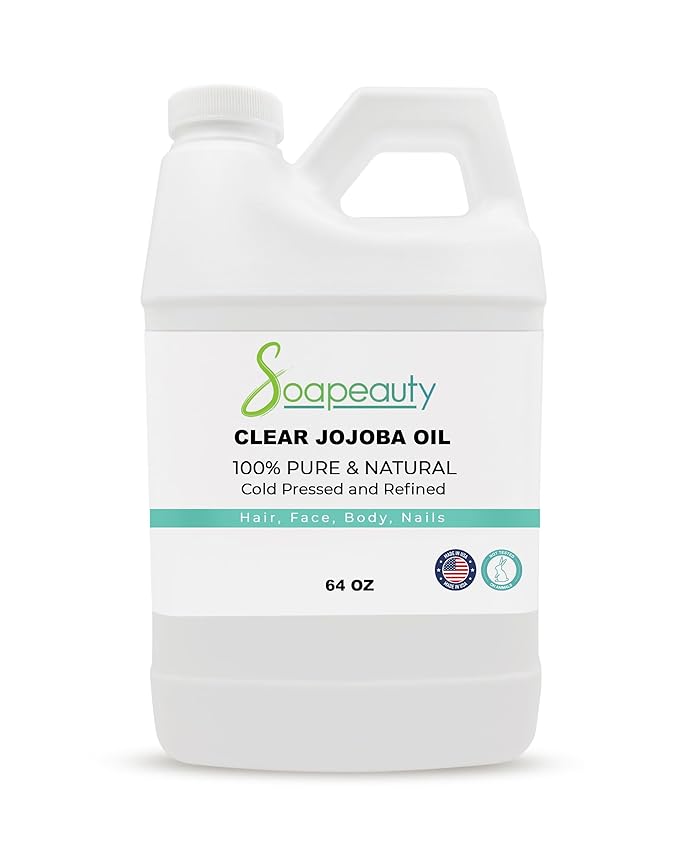 Soapeauty Clear Jojoba Oil | 100% Pure & Natural | Refined, Cold Pressed, Hexane Free | Moisturizing Oil for Skin, Face, Hair & Nails | 64 fl oz-VivaGrace Women