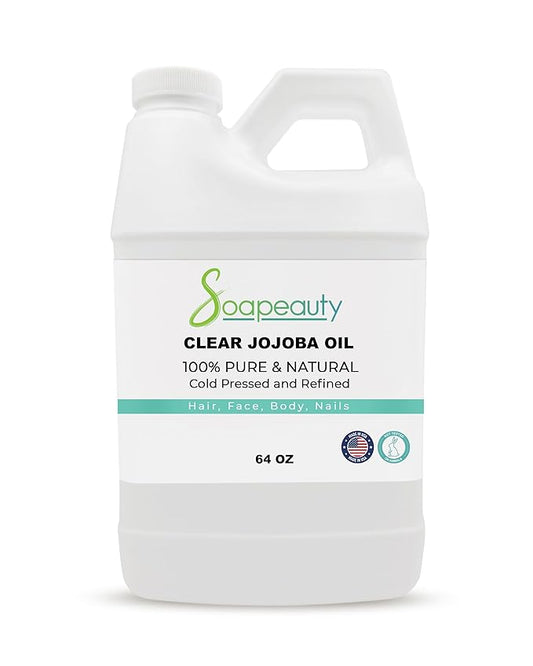 Soapeauty Clear Jojoba Oil | 100% Pure & Natural | Refined, Cold Pressed, Hexane Free | Moisturizing Oil for Skin, Face, Hair & Nails | 64 fl oz-VivaGrace Women