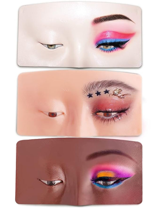 Makeup Practice Face, Bueuo 3 Pcs Makeup Practice Board Makeup Mannequin Face 3D Realistic Pad for Makeup Artist Makeup Beginner Self-taught or Professional Enthusiasts-VivaGrace Women
