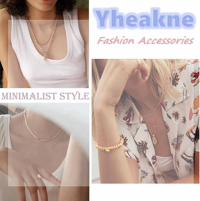 Boho Star Moon Necklace Choker Gold Layered Star Choker Necklace Crescent Moon Necklace Celestial Necklace Chain Festival Jewelry for Women and Girls-VivaGrace Women