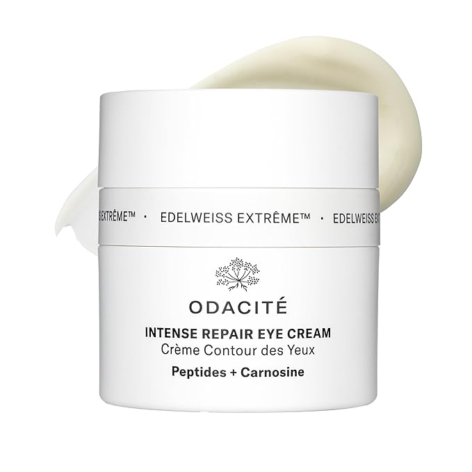 ODACITE Edelweiss Extreme Intense Repair Eye Cream - Anti-Aging Treatment with Carnosine Peptides for Youthful Eyes - Vegan Skincare - Sensitive Skin Friendly - For All Skin Types - 0.51 oz-VivaGrace Women