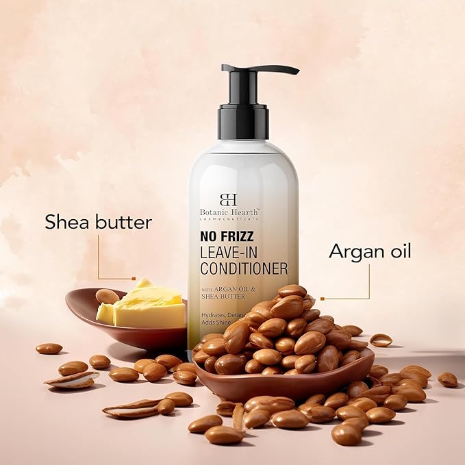 Botanic Hearth Leave In Conditioner For Curly, Frizzy, Dry, Damaged Hair | Detangling Conditioner With Shea Butter, Argan Oil & Allantoin | Smooth Flyaways & Add Shine | For All Hair Types | 8 Oz-VivaGrace Women