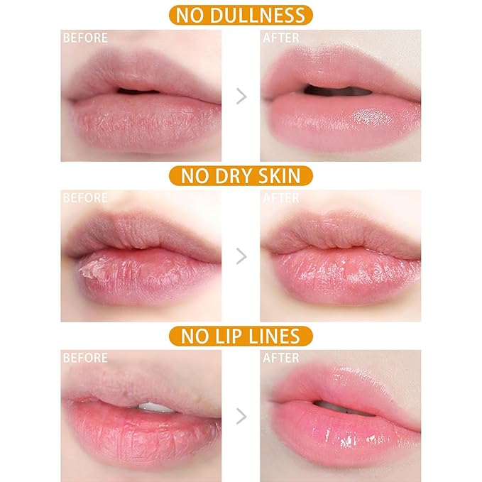 2 Pcs Bee Lip Balm Honey Pot, Lip Mask Overnight Honey Lip Balm Lip Exfoliate with Stick, Moisturizing Sleeping Lip Mask Day & Night Lip Care - Hydrate Repair Prevent Dry Cracked Scrub (2 Honey)-VivaGrace Women